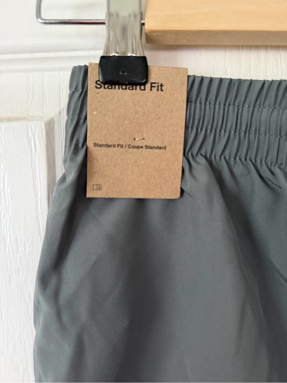 Nike Gray Athletic Shorts with White Swoosh - Picture 3 of 3